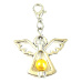 Anděl strážný přívěsek se zlatou perličkou 29 x 37 mm