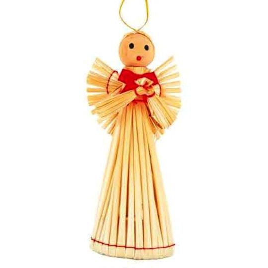 Slaměný anděl figurka 17 cm
