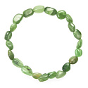 Nefrit Troml náramek elastický z přírodního kamene 6 - 8 mm / 16 - 17 cm, kámen klidu