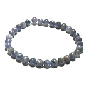Tanzanit náramek elastický přírodní kámen, kulička 5 - 5,7 mm / 16 - 17 cm