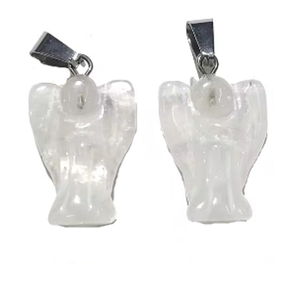 Křemen Anděl strážný přívěsek přírodní kámen ručně broušený 2 - 2,2 cm, nejdokonalejší léčitel