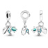 Charm Ryba, mořská želva a lastura 3v1, přívěsek na náramek moře