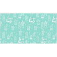 Apli Ajándékcsomagoló papír 70 x 200 cm Nordik Fun Pasztell zöld - kaktuszok