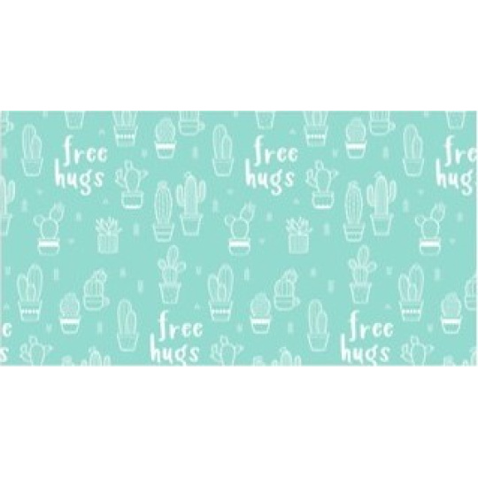 Apli Ajándékcsomagoló papír 70 x 200 cm Nordik Fun Pasztell zöld - kaktuszok