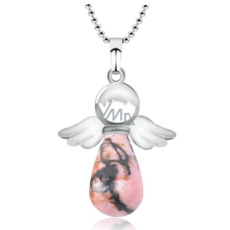 Rodonit Anděl přívěsek přírodní kámen 4,2 x 3 cm, kámen odpuštění