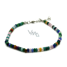 Čakrový fazet náramek na zapínání kulička 4 mm / 21 - 25 cm Čakrový fazet náramek na zapínání kulička 4 mm / 21 - 25 cm