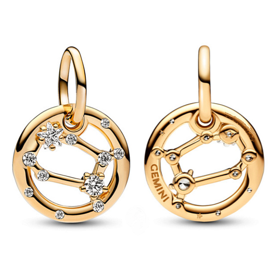 Charm Pozlacené znamení zvěrokruhu Blíženci, přívěsek na náramek