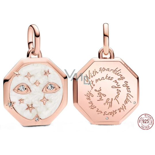 Charm Sterlingové stříbro 925 Jiskřivé oči - Mini medailon, přívěsek na náramek symbol Charm Sterlingové stříbro 925 Jiskřivé oči - Mini medailon, přívěsek na náramek symbol