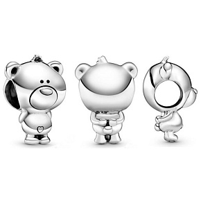 Charm Medvěd Theo, korálek na náramek zvíře Charm Medvěd Theo, korálek na náramek zvíře