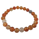 Karneol náramek elastický přírodní kámen, kulička 8 mm / 16 - 17 cm, Učí nás tady a teď