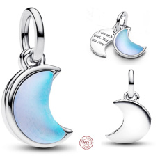 Charm Sterlingové stříbro 925 Měsíc s perletí, I Would Give You the Moon přívěsek na náramek láska