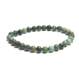 Jaspis Africký imitace Tyrkysu náramek elastický přírodní kámen, kulička 6 mm / 16 - 17 cm