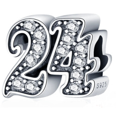 Charm 24 výročí, korálek na náramek