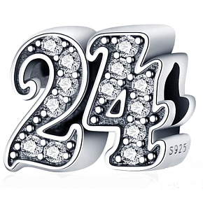 Charm 24 výročí, korálek na náramek