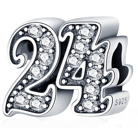 Charm 24 výročí, korálek na náramek