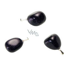 Goldstone modrý Avanturin Troml přívěsek, M cca 3 cm, 1 kus, kámen ambicí