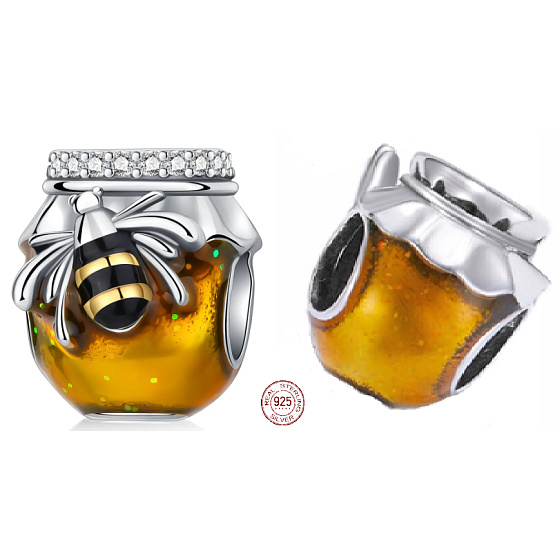 Charm Med a včela, korálek na náramek zvíře