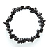 Turmalín Skoryl černý náramek elastický sekaný přírodní kámen 19 cm, strážce dobré nálady