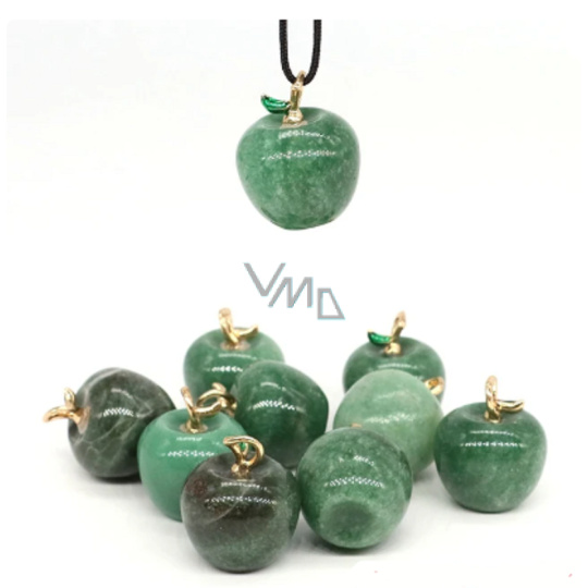 Aventurin zelený Jablko poznání přívěsek, přírodní kámen 2,7 x 15 mm, kámen štěstí Aventurin zelený Jablko poznání přívěsek, přírodní kámen 2,7 x 15 mm, kámen štěstí