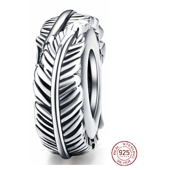 Charm Peříčko, korálek na náramek příroda