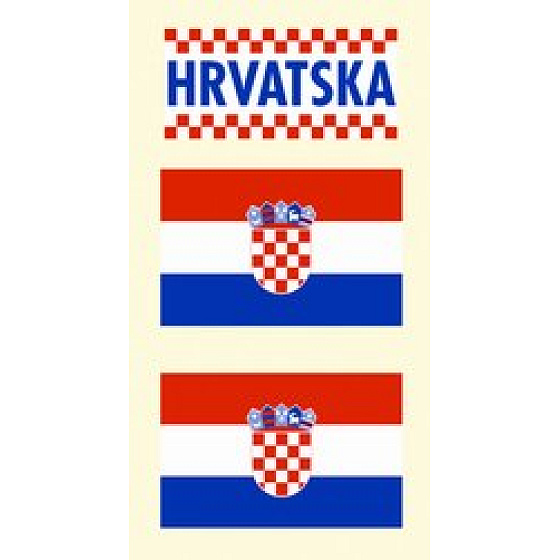 Arch Tetovací obtisky na obličej i tělo Chorvatsko vlajka 3 motiv