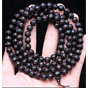 108 Mala náhrdelník Ebenové přírodní tibetské buddhistické modlitební kolo, šestiznakové mantra korálky, 8 mm
