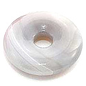 Achát šedý Donut přírodní kámen 30 mm