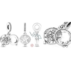 Charm Sterlingové stříbro 925 Zvětšená hvězda, 2v1 přívěsek na náramek vesmír Charm Sterlingové stříbro 925 Zvětšená hvězda, 2v1 přívěsek na náramek vesmír