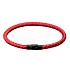 Lanový Magnetický náramek – červený 19,5 cm x 4 mm, unisex