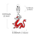Charm Dragón - drak, přívěsek na náramek – symbol síly, odvahy a ochrany zvíře