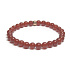 Achát červený náramek elastický přírodní kámen, kulička 6 mm / 16 - 17 cm, dodává odvaku a sílu