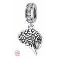 Charm Sterlingové stříbro 925 Anatomická biologie - Mozek, přívěsek na náramek, symbol