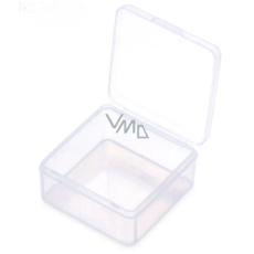 Plastová krabička čirá 5,5 x 5,5 x 2 cm 1 kus