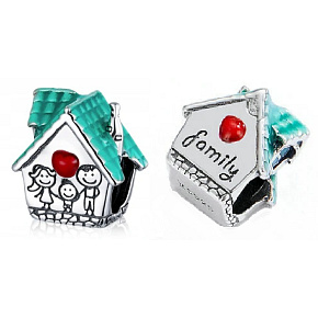 Charm Dům, kde bydlí láska, korálek na náramek rodina