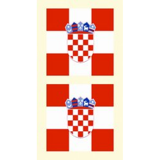 Arch Tetovací obtisky na obličej i tělo Chorvatsko vlajka 1 motiv