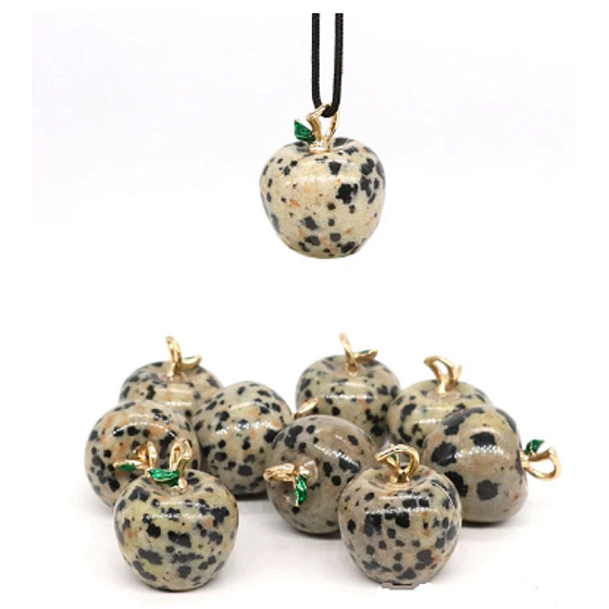 Jaspis Dalmatin Jablko poznání přívěsek, přírodní kámen 2,7 x 15 mm, kámen pozitivní energie