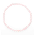 Różowy bransoletka elastyczna naturalny kamień, kuleczka 4 mm / 19 cm, kamień miłości