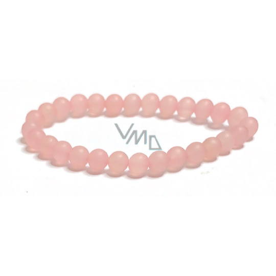 Růženin matný náramek elastický přírodní kámen, kulička 6 mm / 16 - 17 cm, kámen lásky Růženin matný náramek elastický přírodní kámen, kulička 6 mm / 16 - 17 cm, kámen lásky