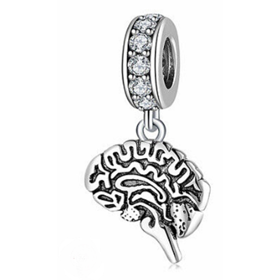 visací přívěsek Anatomická biologie - Mozek ze stříbra 925