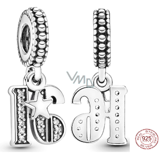 Charm Sterlingové stříbro 925 18 výročí, přívěsek na náramek Charm Sterlingové stříbro 925 18 výročí, přívěsek na náramek