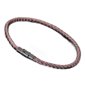 Lanový Magnetický náramek – hnědý 20,5 cm x 4 mm, unisex
