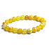 Achát žlutý fazet náramek elastický přírodní kámen, kulička 8 mm / 16 - 17 cm, klid - ochrana - síla - harmonie