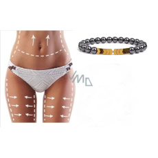 Magnetovec zeštíhlující náramek zlatá barva elastický přírodní kámen, kulička 8 mm / 21 cm Magnetovec zeštíhlující náramek zlatá barva elastický přírodní kámen, kulička 8 mm / 21 cm