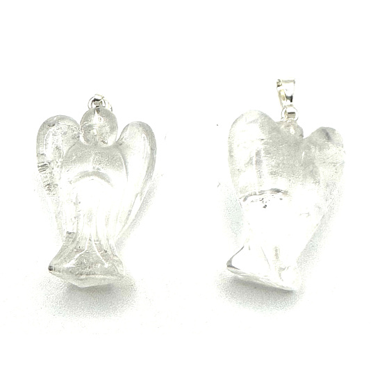 Křišťál Anděl ochránce přívěsek přírodní kámen 25 mm, kámen kamenů