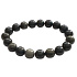 Obsidian zlatý náramek elastický přírodní kámen, 10 mm / 16 - 17 cm, kámen záchrany