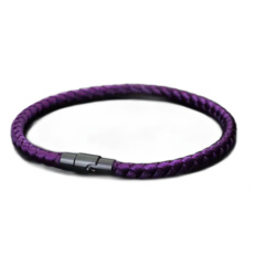 Lanový Magnetický náramek – fialový 20,5 cm x 4 mm, unisex Lanový Magnetický náramek – fialový 20,5 cm x 4 mm, unisex