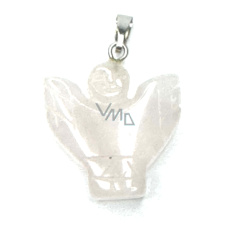 Křemen Anděl, andělská křídla přívěsek přírodní kámen ručně broušený 25 x 21 x 5 mm, nejdokonalejší léčitel