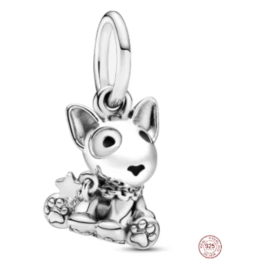 Charm Sterlingové stříbro 925 Bul Teriér, pes, přívěsek na náramek zvíře