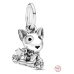 Charm Sterlingové stříbro 925 Bul Teriér, pes, přívěsek na náramek zvíře