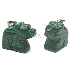 Malachit Medvěd přívěsek, ručně broušená figurka 1,8 x 2,5 x 8 mm, kámen splněných přání Malachit Medvěd přívěsek, ručně broušená figurka 1,8 x 2,5 x 8 mm, kámen splněných přání